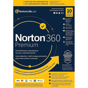 Norton 360 Premium – 1-Year / 10-Device – Global